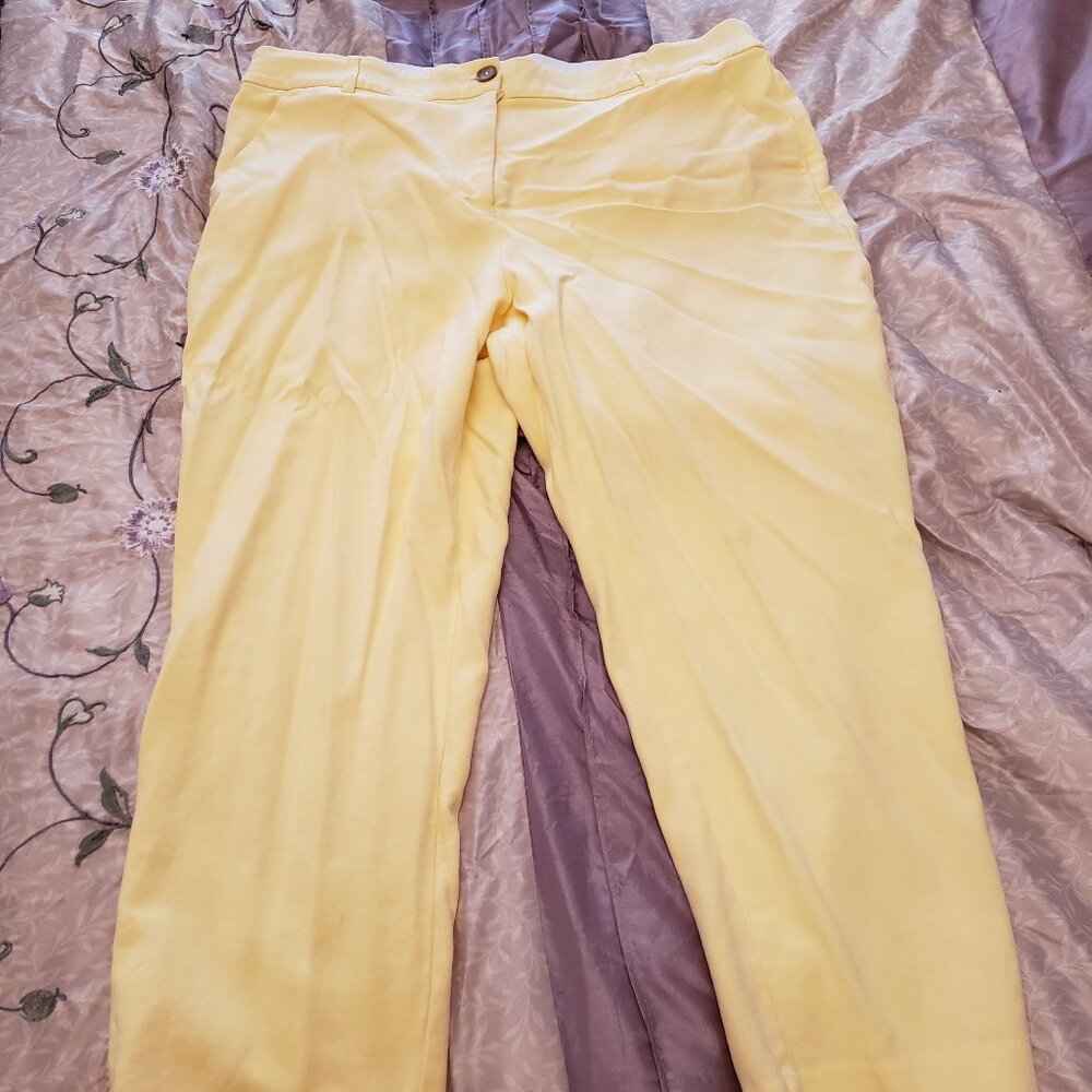 Cropped straight leg pants